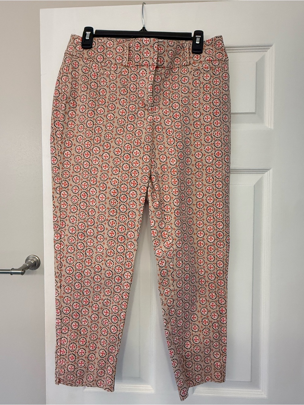 J. Crew Womens Straight Leg Pants Size 4 with Geometric Print